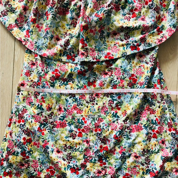 H&M Off The Shoulder Floral Print Dress Size S - Picture 9 of 13